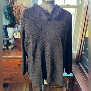 Habitat Black Cowl Neck Long Sleeve Tunic Top Size XL See Photos